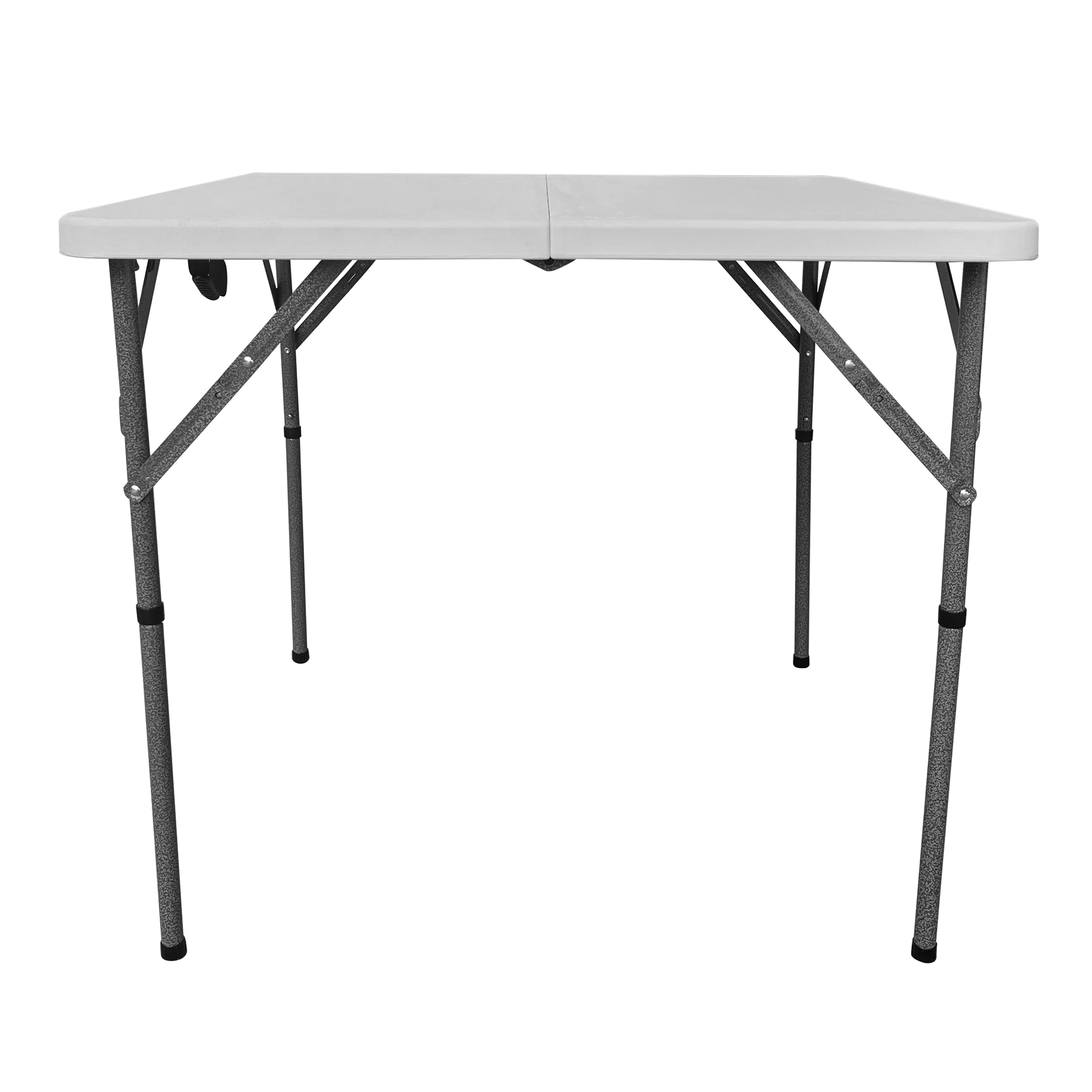 34” Square Folding Table Height Adjustable Foldable Table with Easy-Carry Handle Folding Table