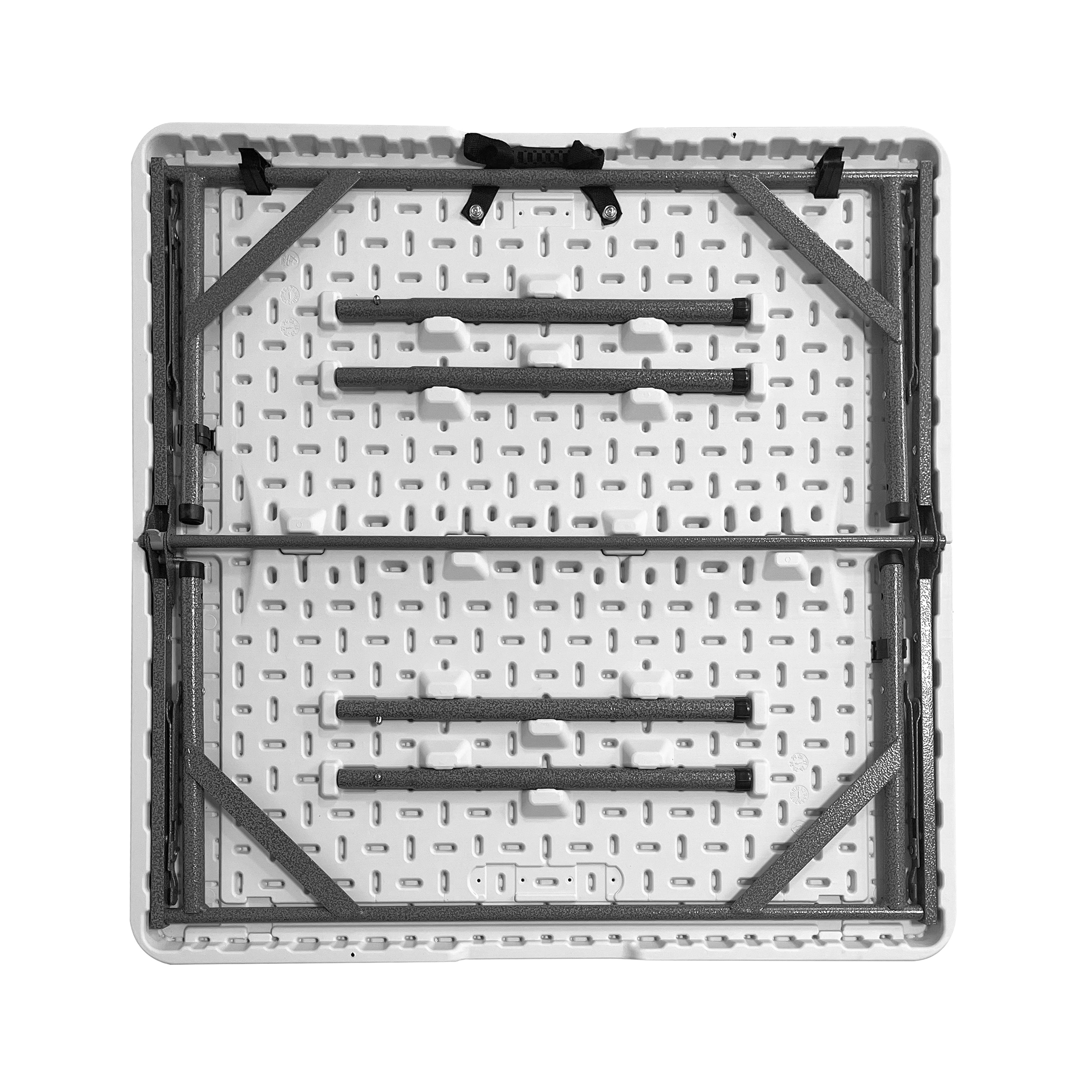 34” Square Folding Table Height Adjustable Foldable Table with Easy-Carry Handle Folding Table