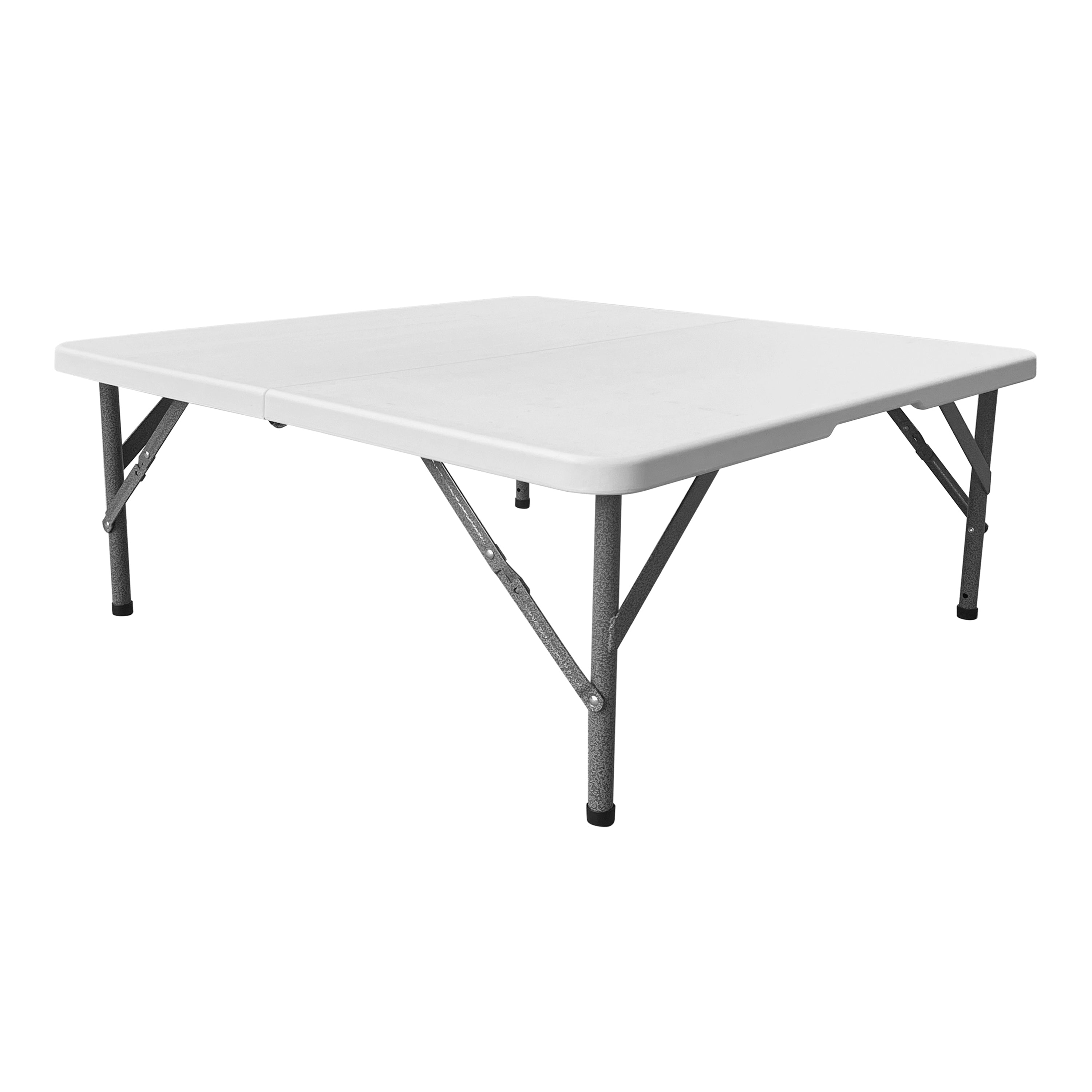 34” Square Folding Table Height Adjustable Foldable Table with Easy-Carry Handle Folding Table