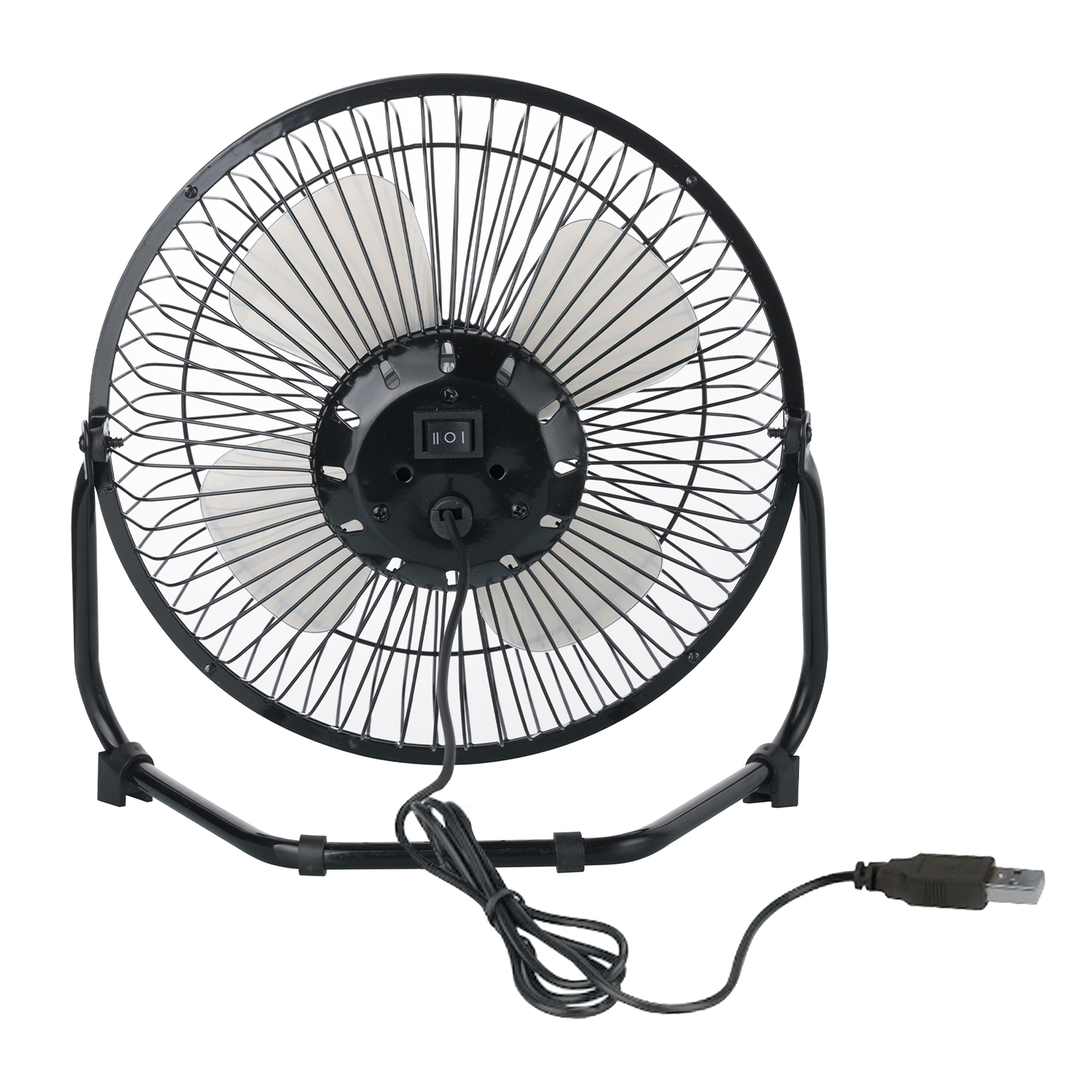 8” USB-Powered High Velocity Fan, 2-Speed Compact Fan with Adjustable Tilt for Home, Office & Garage Cooling