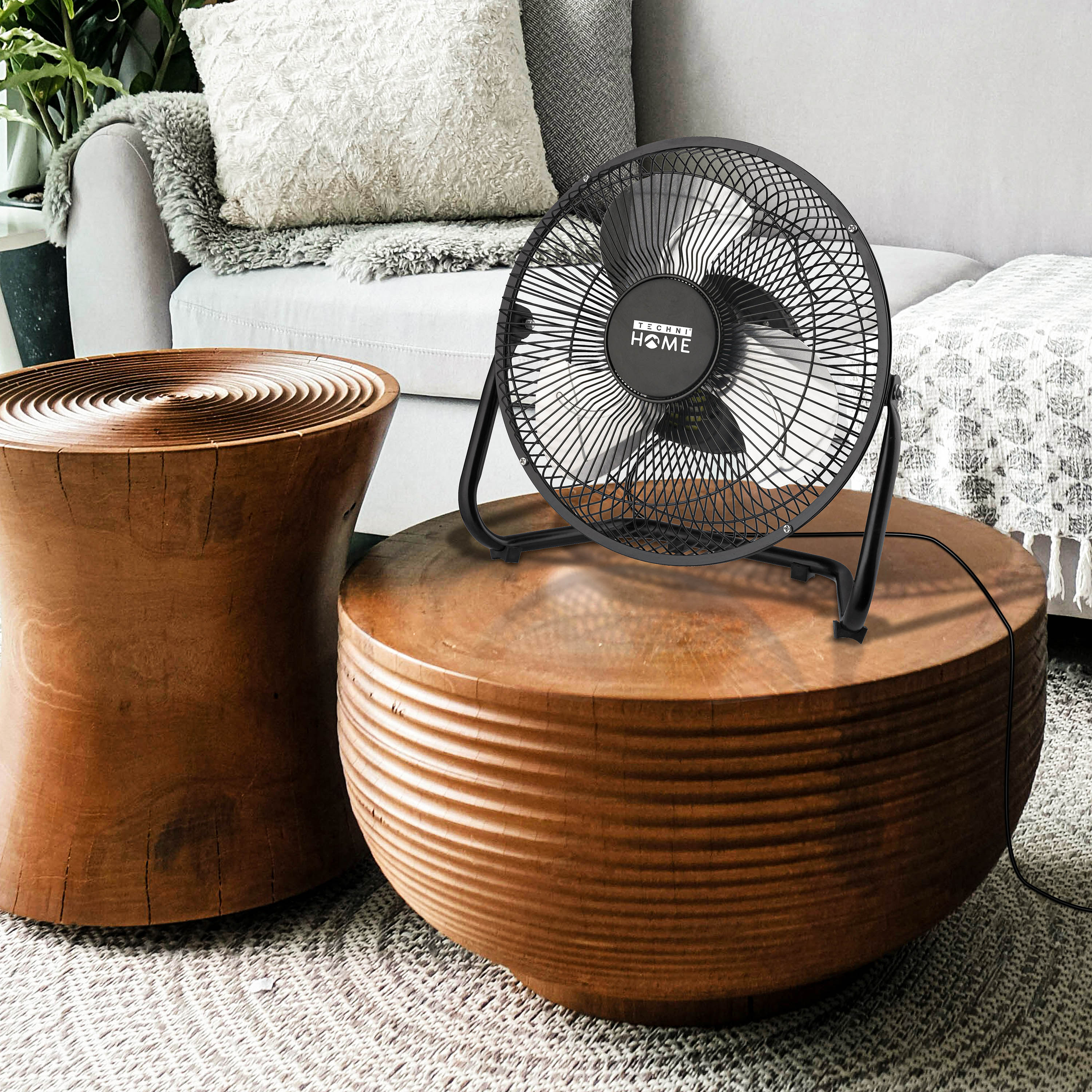9” 2-Speed High Velocity Electric Fan, Portable Fan with Adjustable Tilt for Home, Office & Garage Cooling