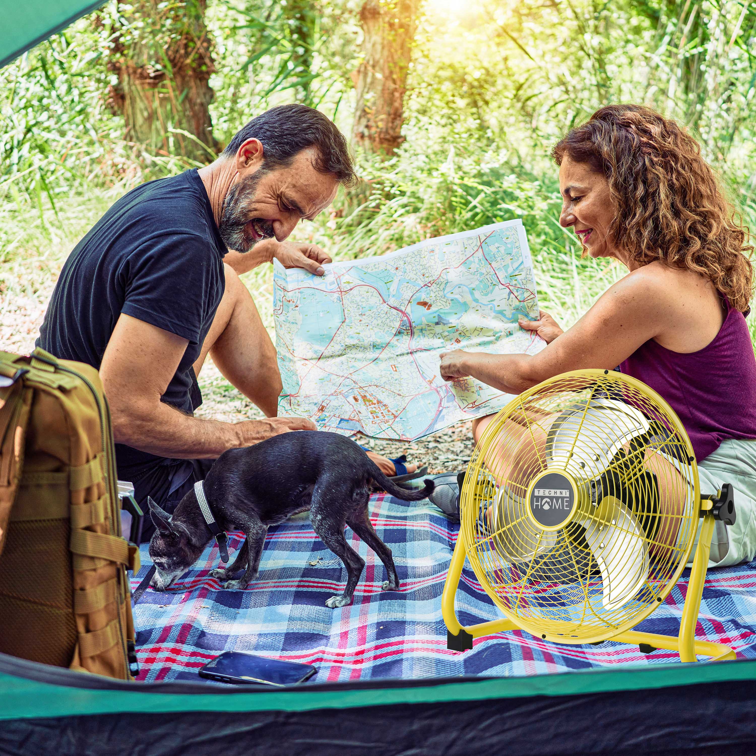 12” Rechargeable 4000mAh High Velocity Cordless Fan with Up to 40-Hour Runtime, Ideal for Camping, Emergency Use, or Home Cooling