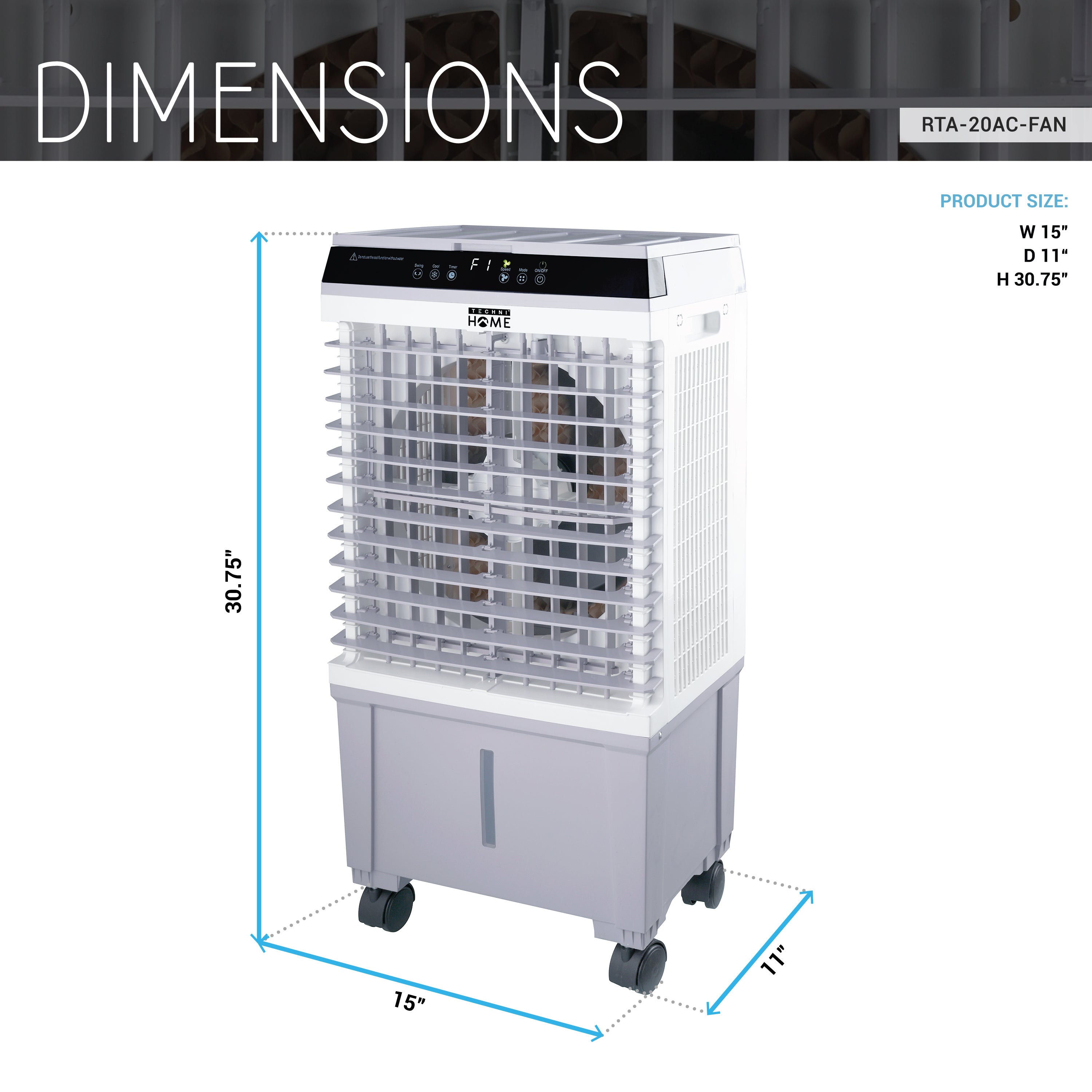 3-in-1 Evaporative Cooler, Air Conditioner & Humidifier with 5.3 Gallon Tank for Home or Commercial Use