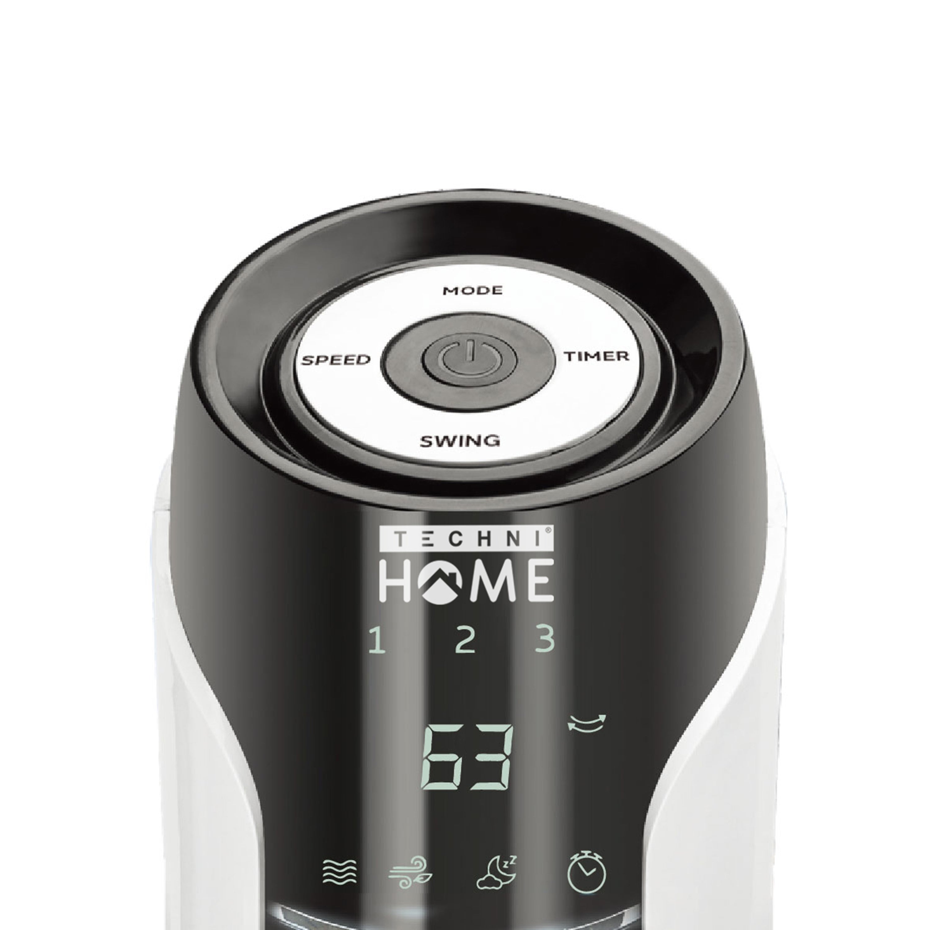 48” Tower Fan for Bedroom or Office with LED Display, 3 Wind Speeds and Modes, Remote Control