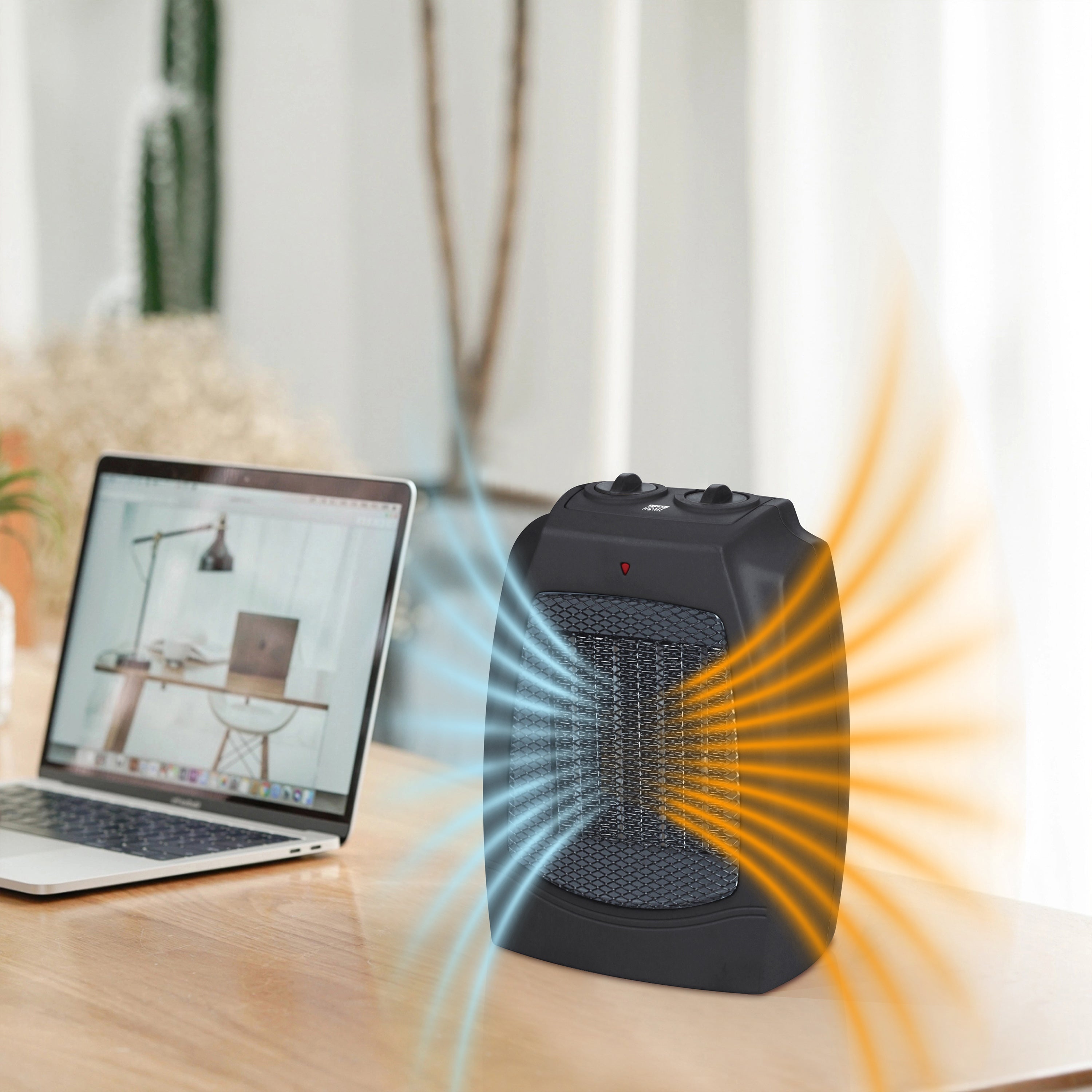 Dual Comfort 2-in-1 Portable Space Heater & Fan, Energy-Efficient Electric Unit with Tip Over Shut Off Switch