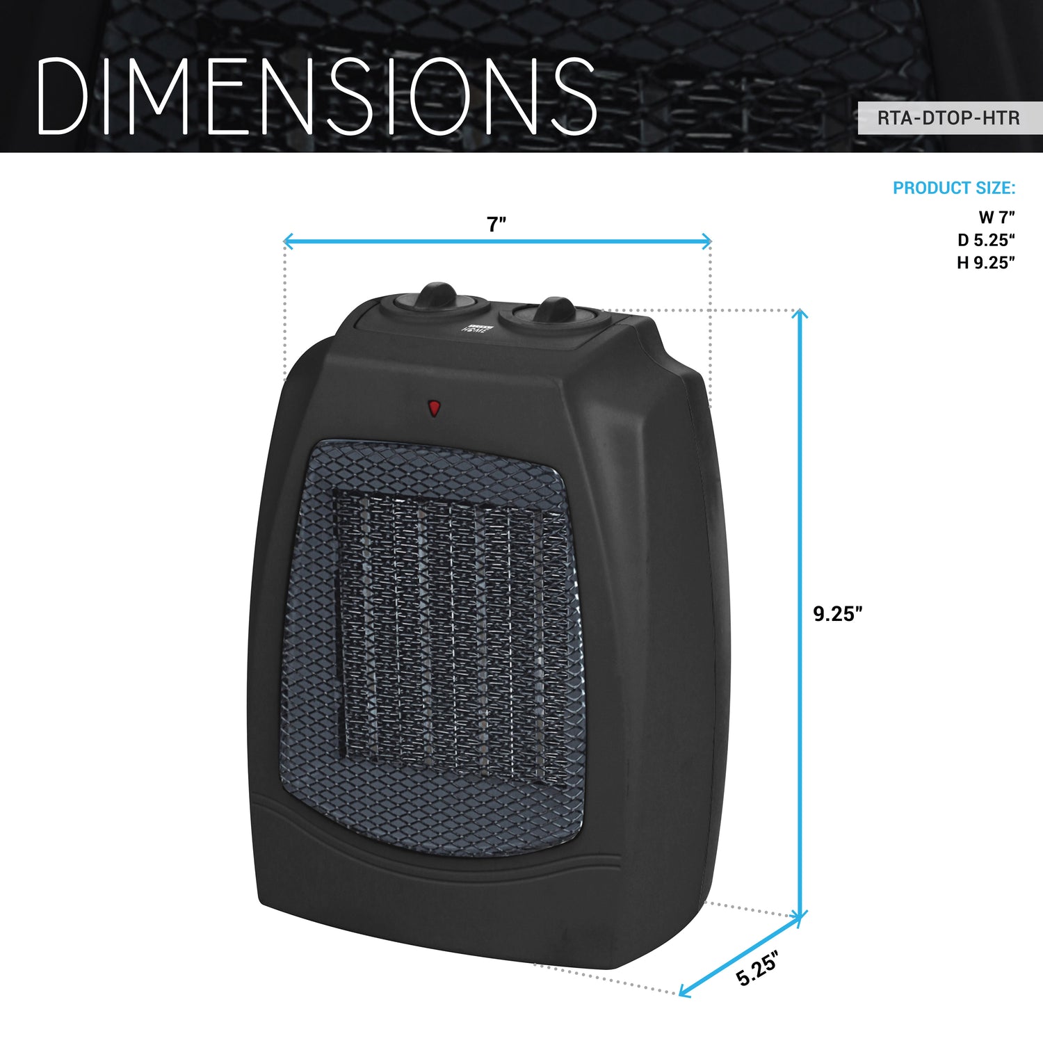Dual Comfort 2-in-1 Portable Space Heater & Fan, Energy-Efficient Electric Unit with Tip Over Shut Off Switch