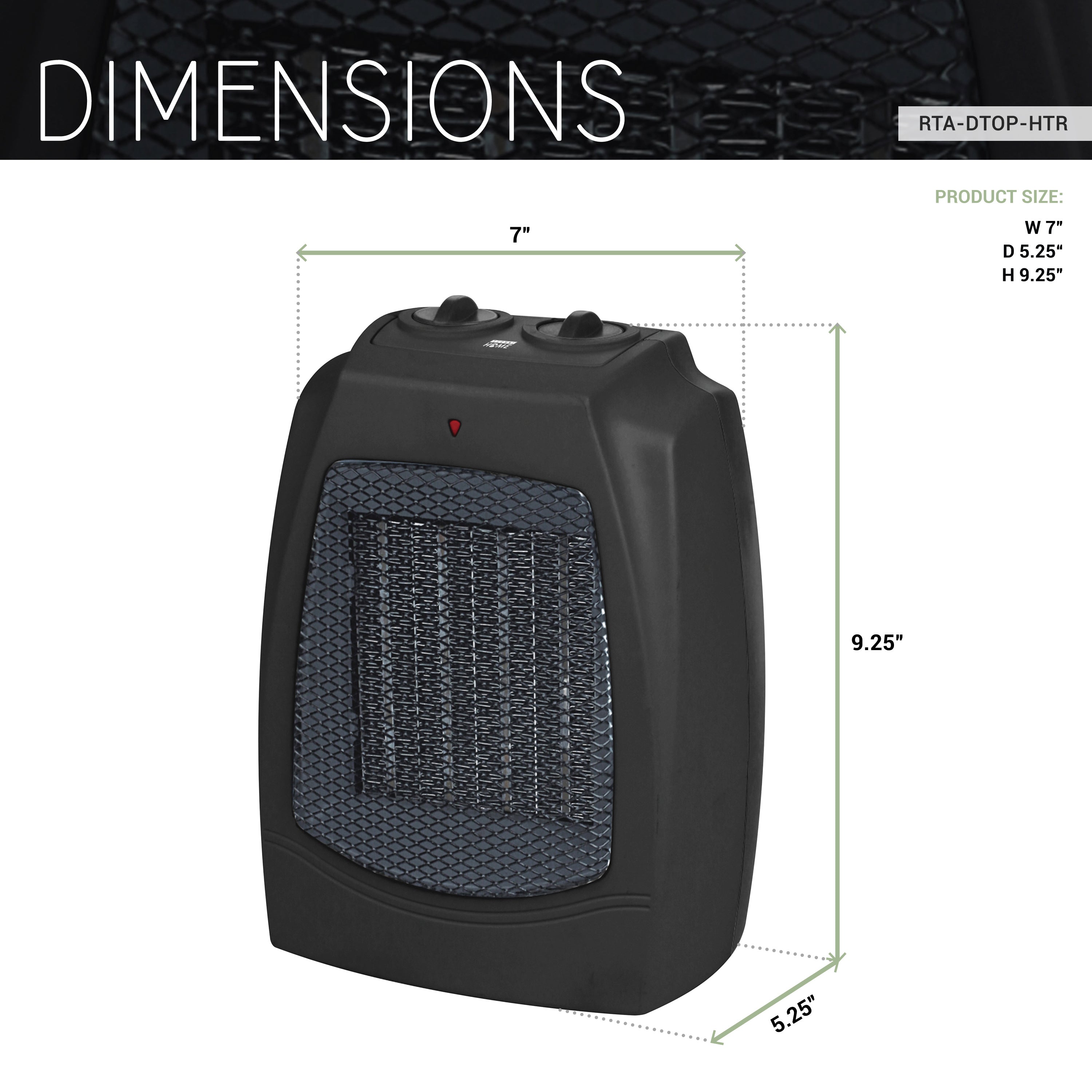 Dual Comfort 2-in-1 Portable Space Heater & Fan, Energy-Efficient Electric Unit with Tip Over Shut Off Switch