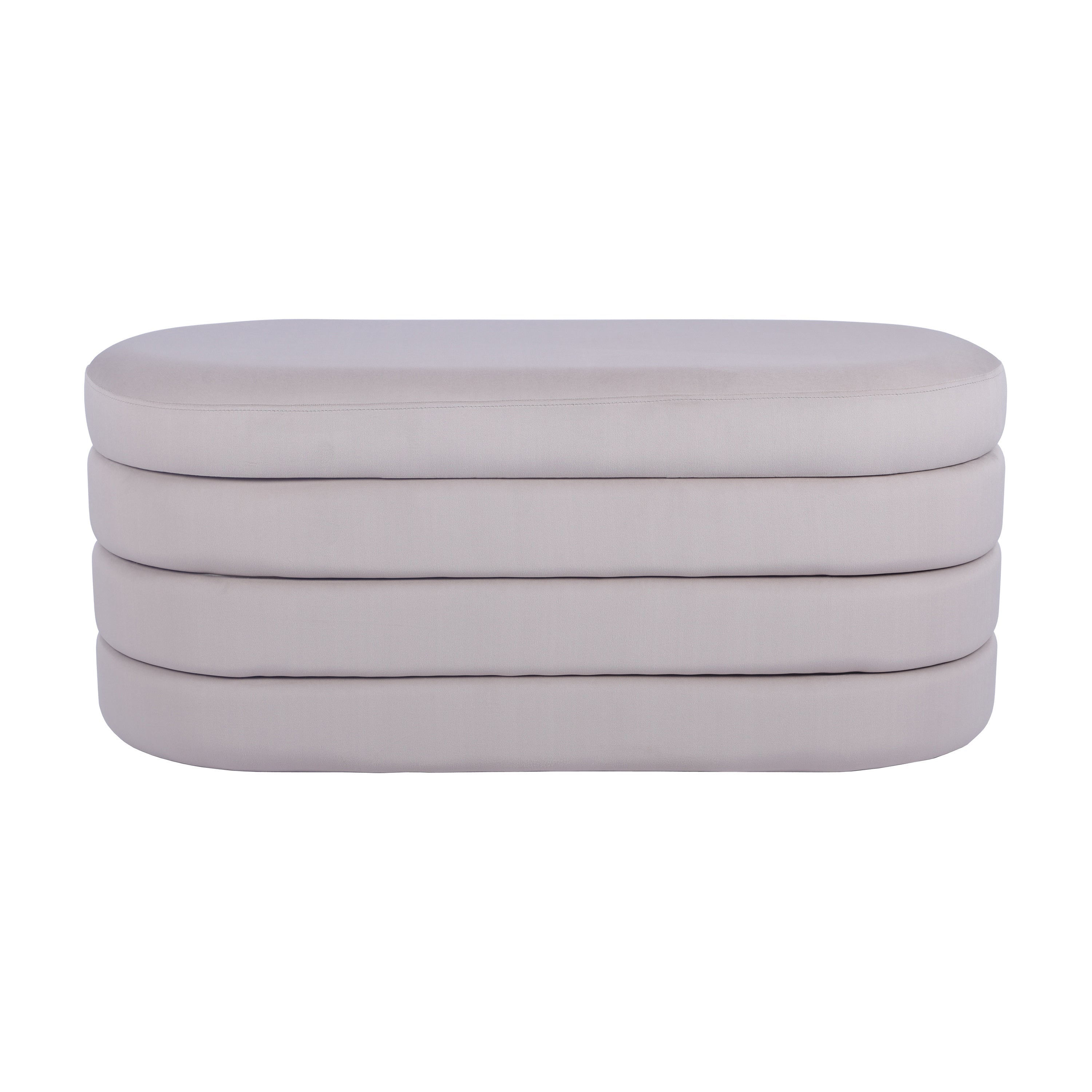 Velvet Ottoman Bench with Storage Ottoman