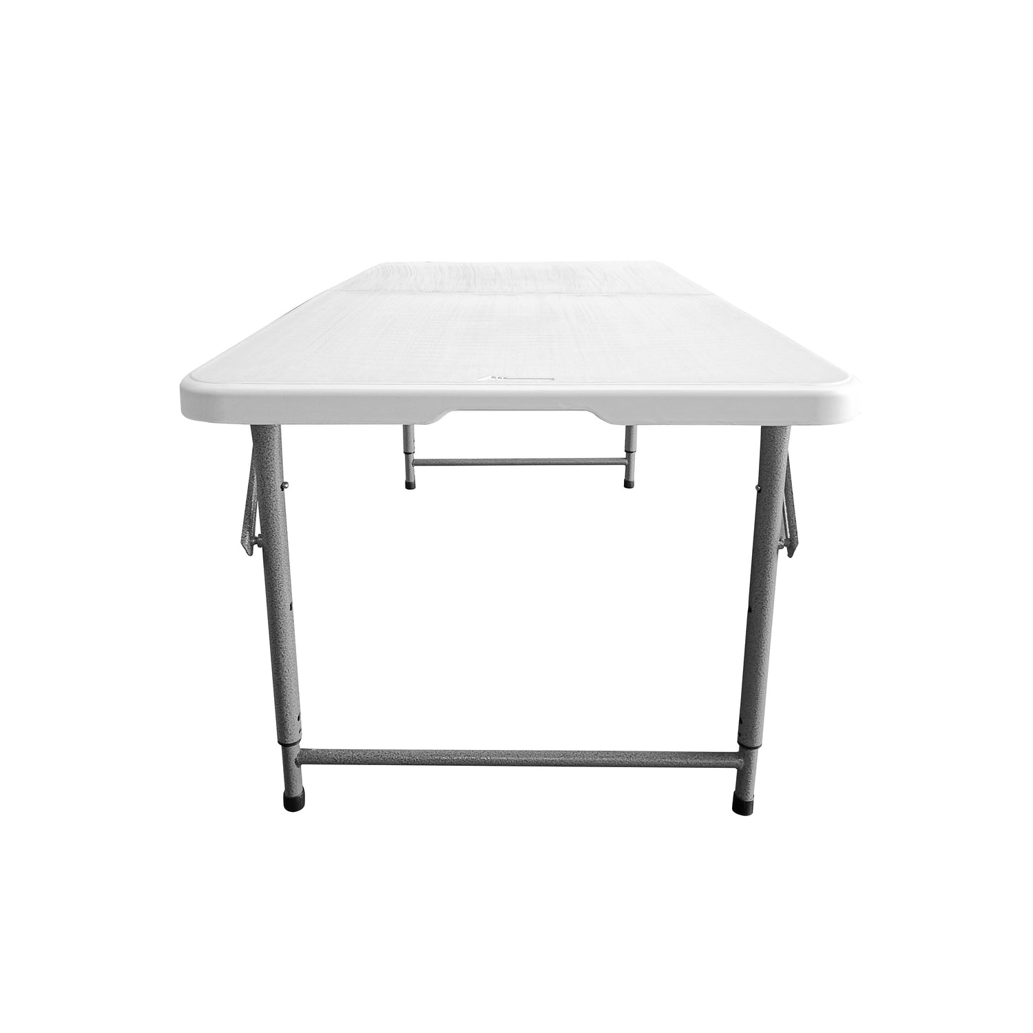 4 FT Granite White Adjustable Height Folding Table with Easy-Carry Handle