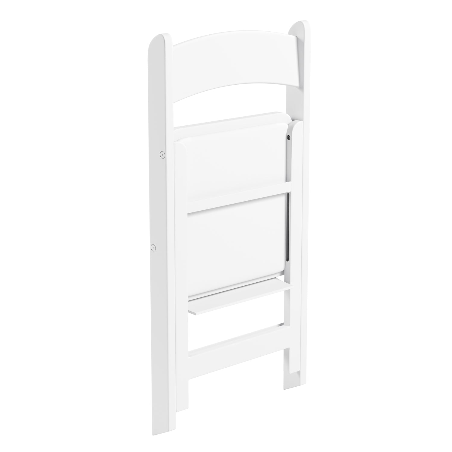 4-Pack White Resin Folding Chairs with Padded Seat