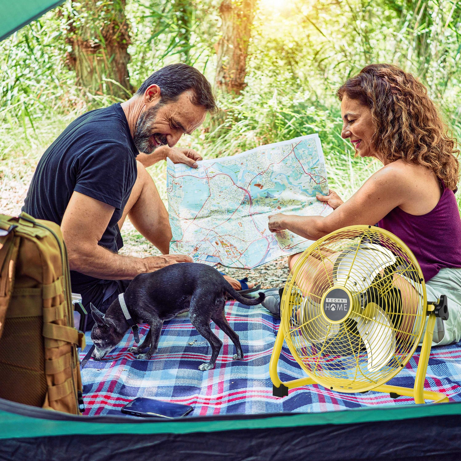 12” Rechargeable 4000mAh High Velocity Cordless Fan with Up to 40-Hour Runtime, Ideal for Camping, Emergency Use, or Home Cooling