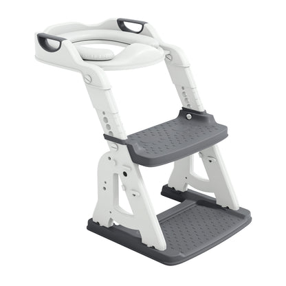 Toddler Potty Training Seat with Step Stool Ladder, Foldable