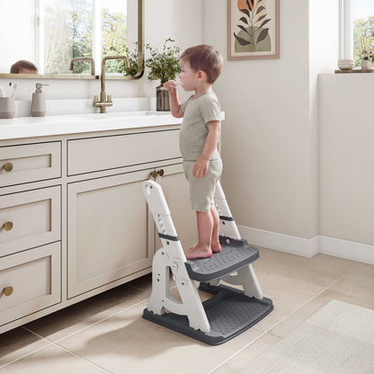 Toddler Potty Training Seat with Step Stool Ladder, Foldable