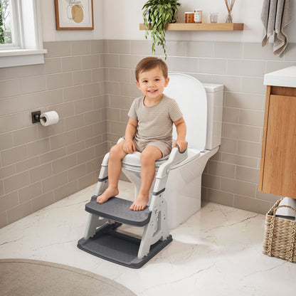Toddler Potty Training Seat with Step Stool Ladder, Foldable
