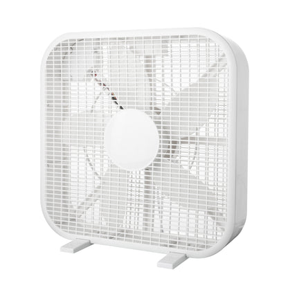 20 Inch Box Fan, 3-Speed Portable Cooling Fan With Carry Handle, Quiet High Velocity Air Circulator, 80W Powerful Airflow, Slim &amp; Lightweight, Floor Fan for Bedroom, Home, Office, Dorm, Garage