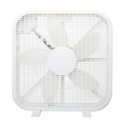 20 Inch Box Fan, 3-Speed Portable Cooling Fan With Carry Handle, Quiet High Velocity Air Circulator, 80W Powerful Airflow, Slim &amp; Lightweight, Floor Fan for Bedroom, Home, Office, Dorm, Garage