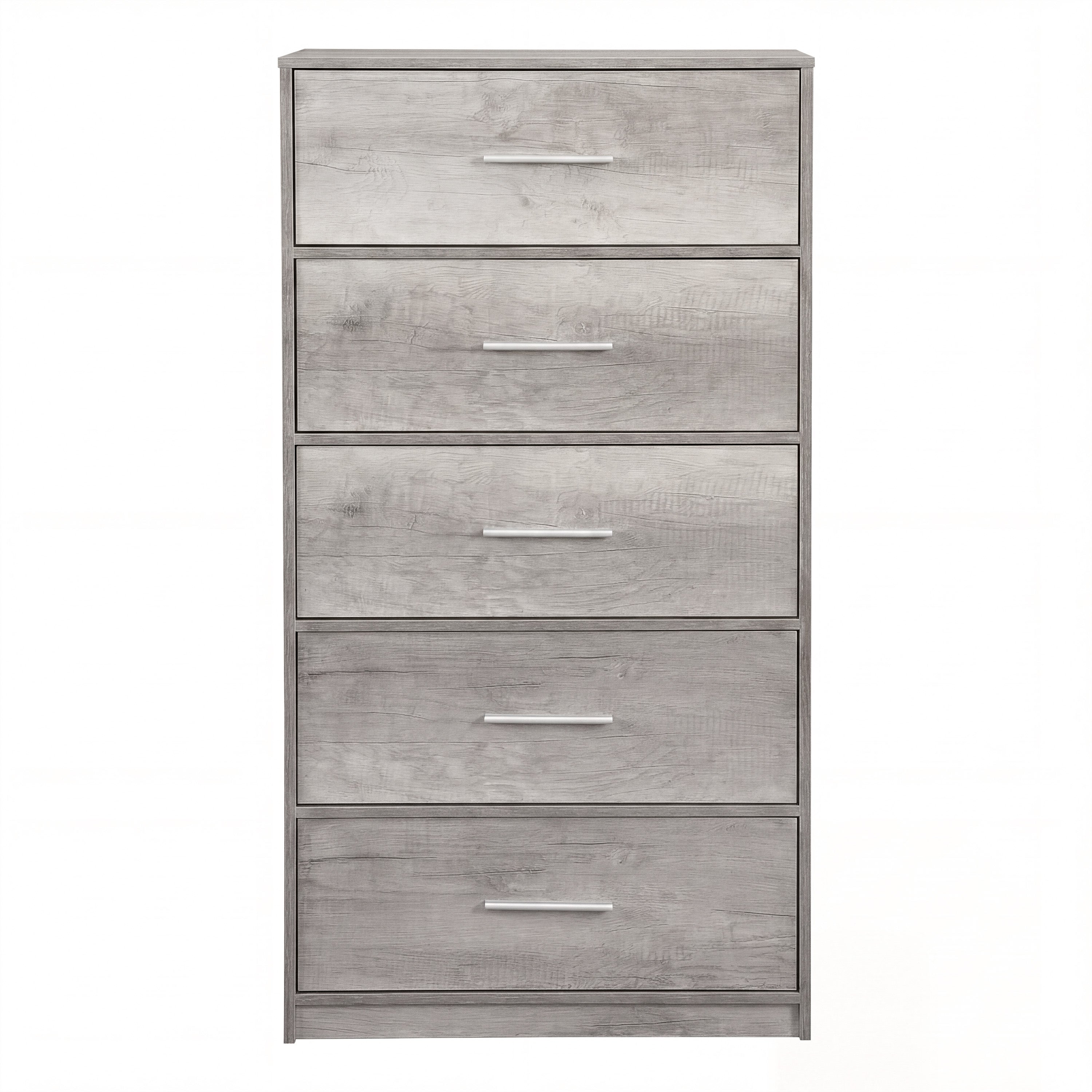 5-Drawer Dresser, Wood Frame Dresser with Large Fabric Drawers