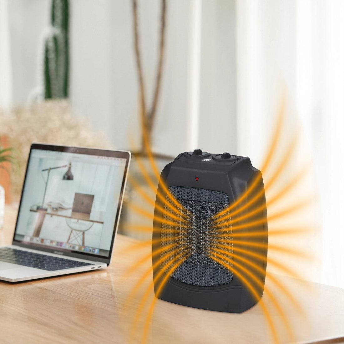 Dual Comfort 2-in-1 Portable Space Heater & Fan, Energy-Efficient Electric Unit with Tip Over Shut Off Switch