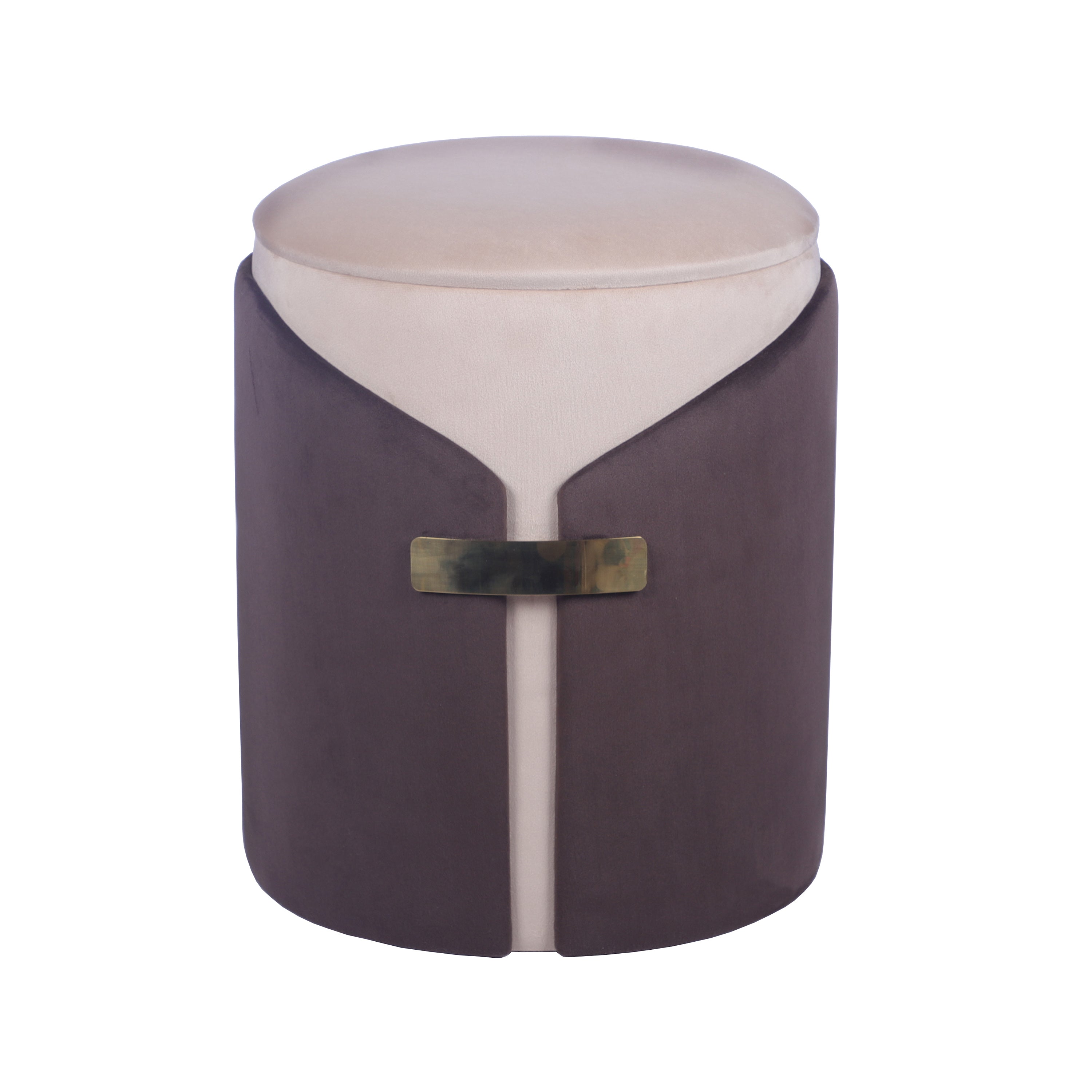 Two-Toned Vanity Stool Ottoman with Storage