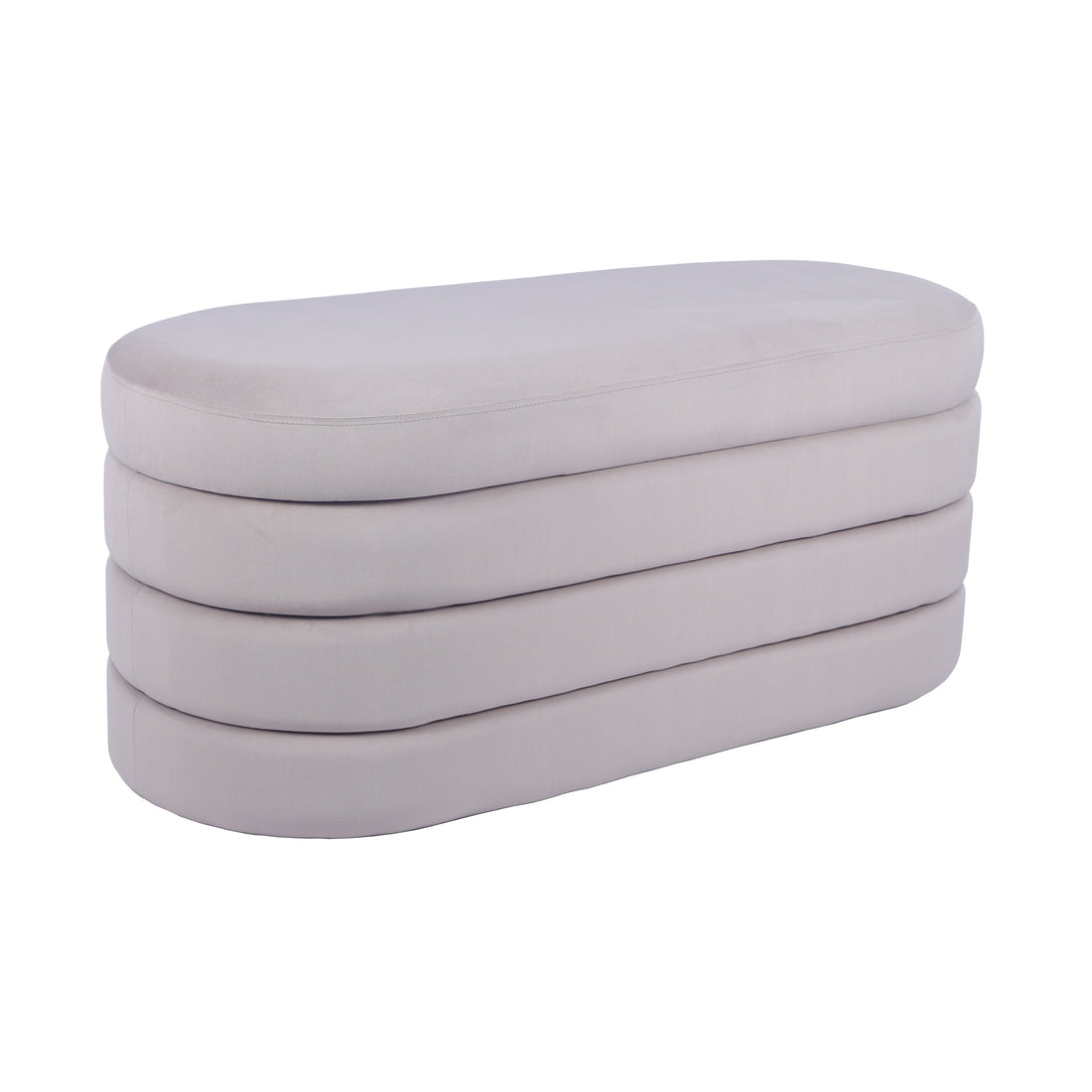 Velvet Ottoman Bench with Storage Ottoman